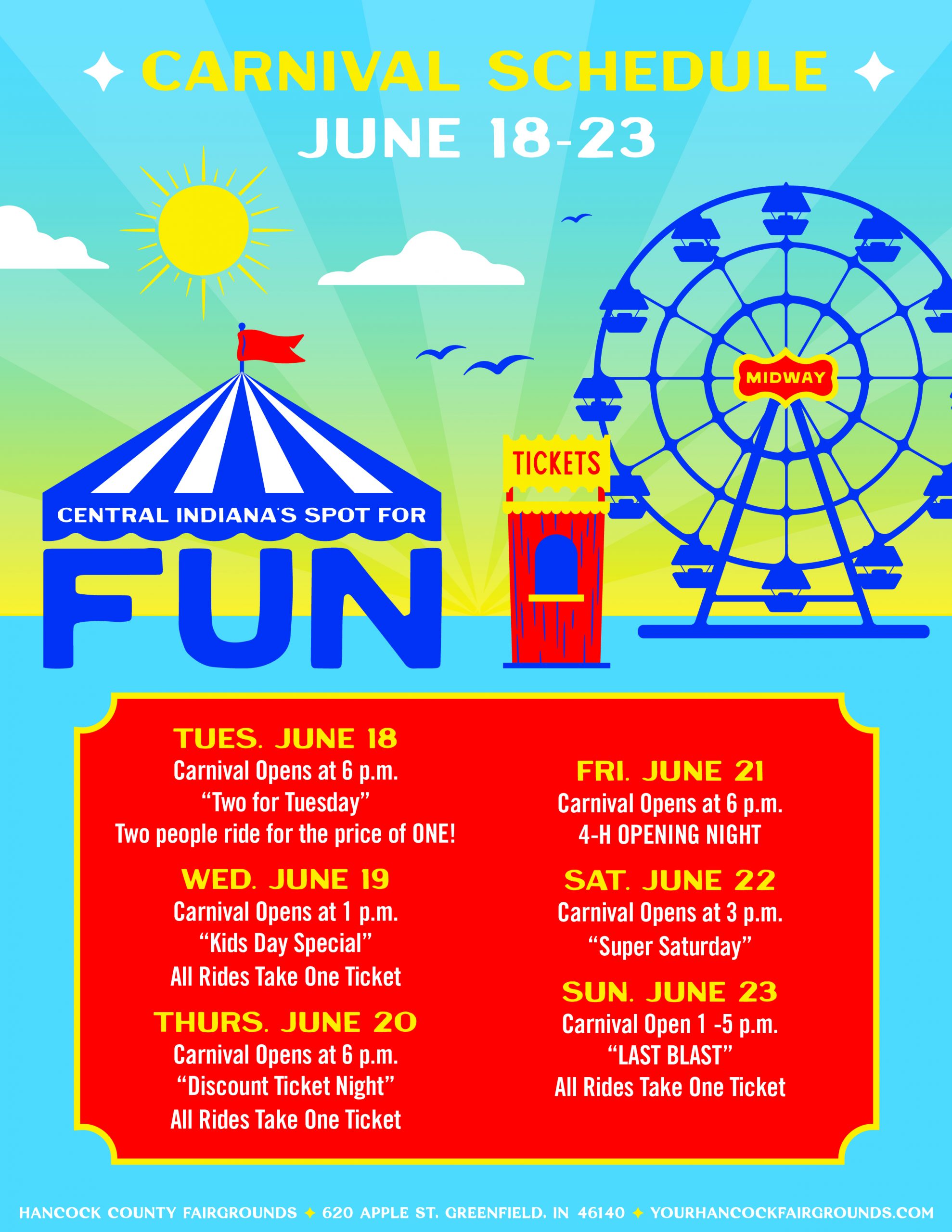 HC Fair 24 Carnival Schedule